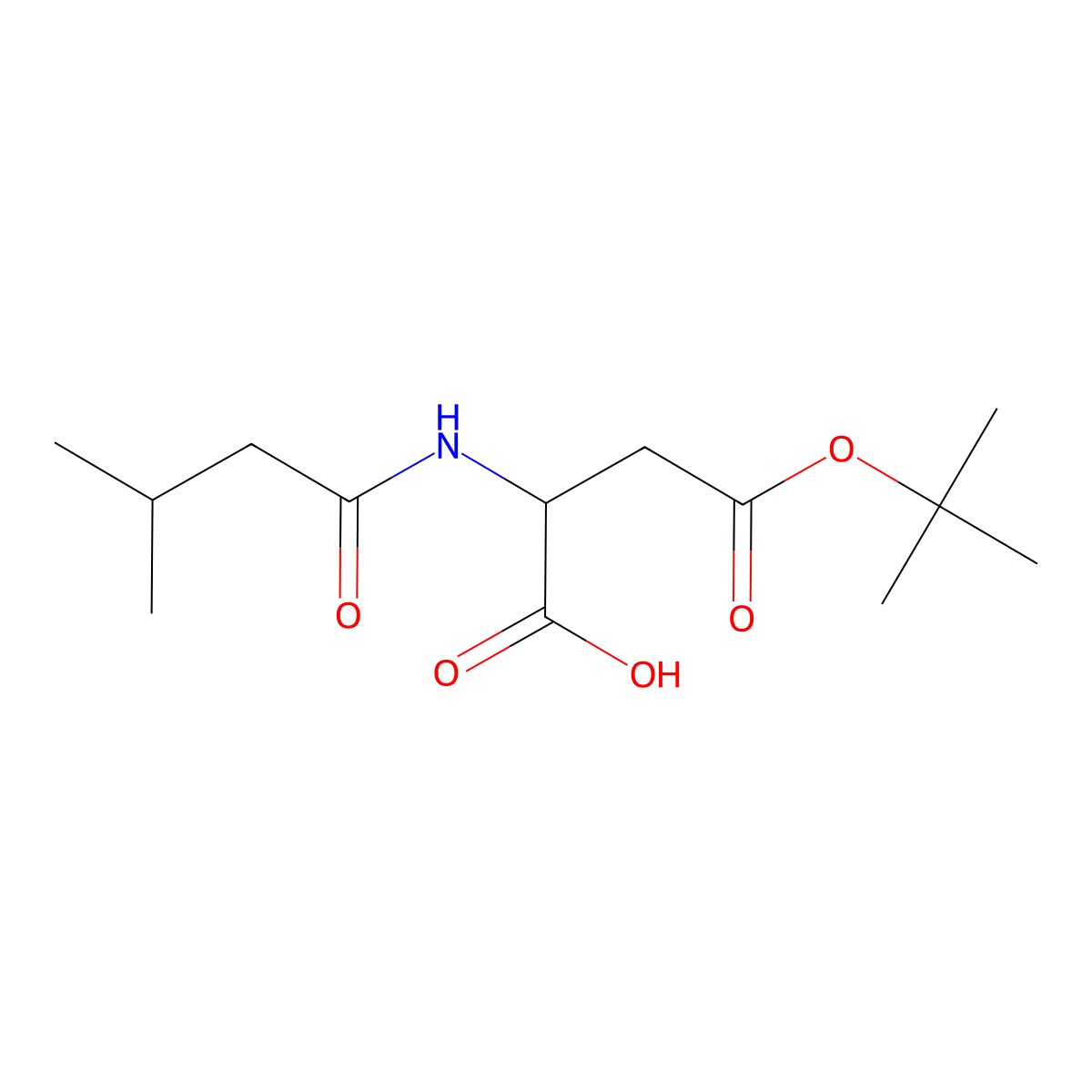 (S)-4-(tert-Butoxy)-2-(3-methylbutanamido)-4-oxobutanoic acid molecular structure, CAS 1786718-41-9