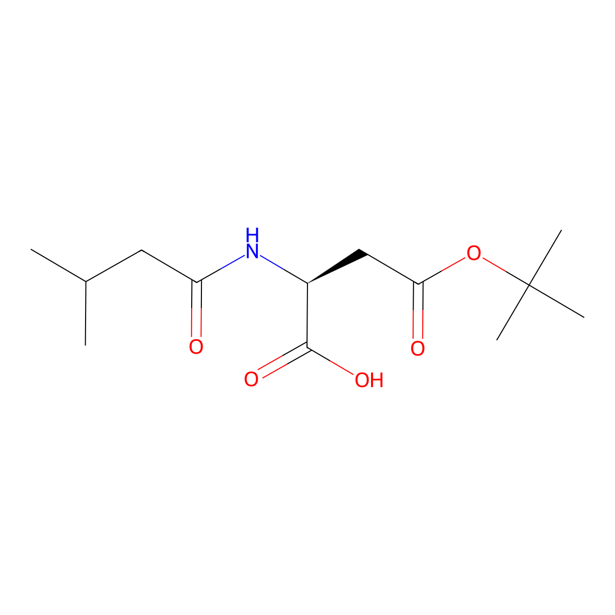 (S)-4-(tert-Butoxy)-2-(3-methylbutanamido)-4-oxobutanoic acid molecular structure, CAS 1786718-41-9