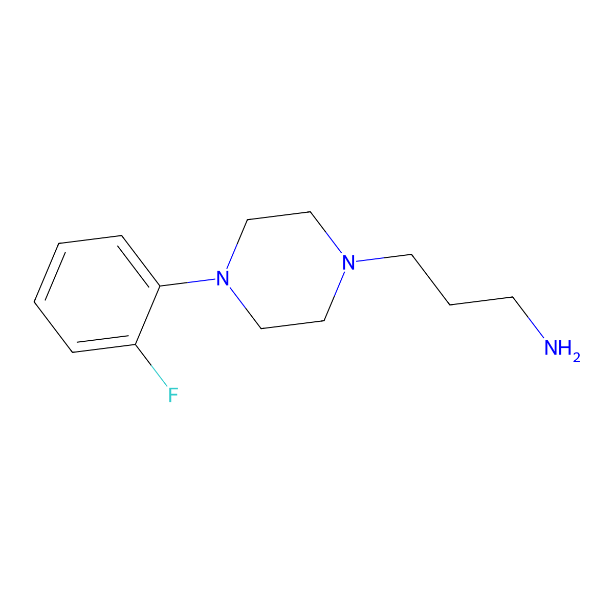 3-(4-(2-Fluorophenyl)piperazin-1-yl)propan-1-amine molecular structure, CAS 178672-12-3