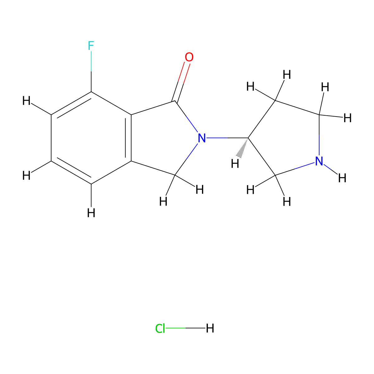 (S)-7-Fluoro-2-(pyrrolidin-3-yl)isoindolin-1-one hydrochloride molecular structure, CAS 1786749-99-2