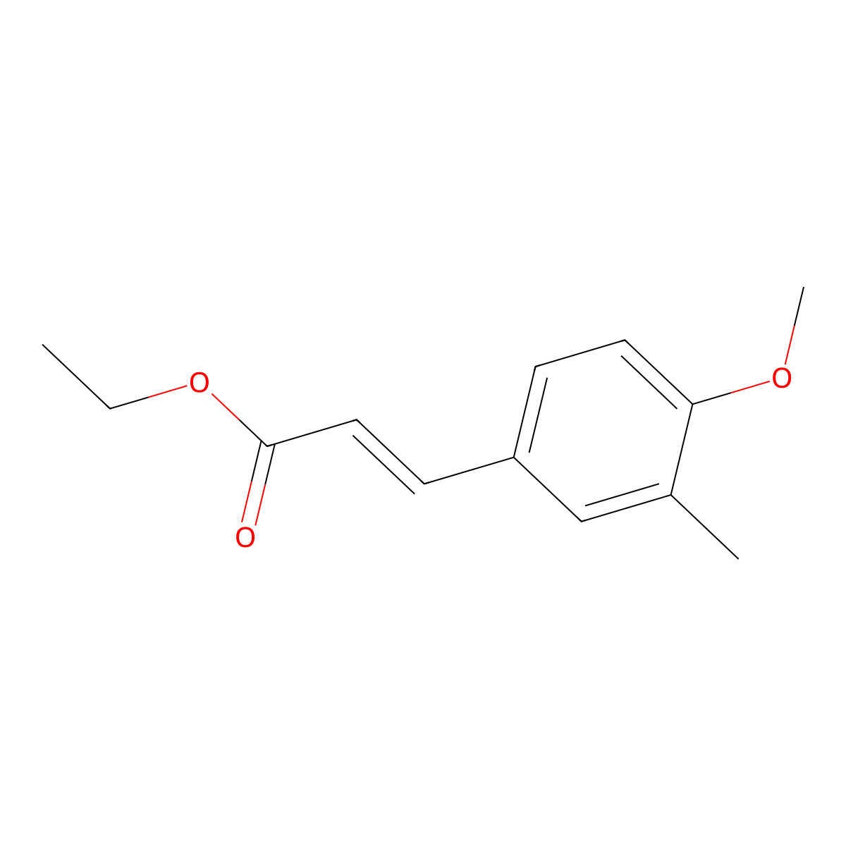 Ethyl (E)-3-(4-methoxy-3-methylphenyl)acrylate molecular structure, CAS 178676-97-6