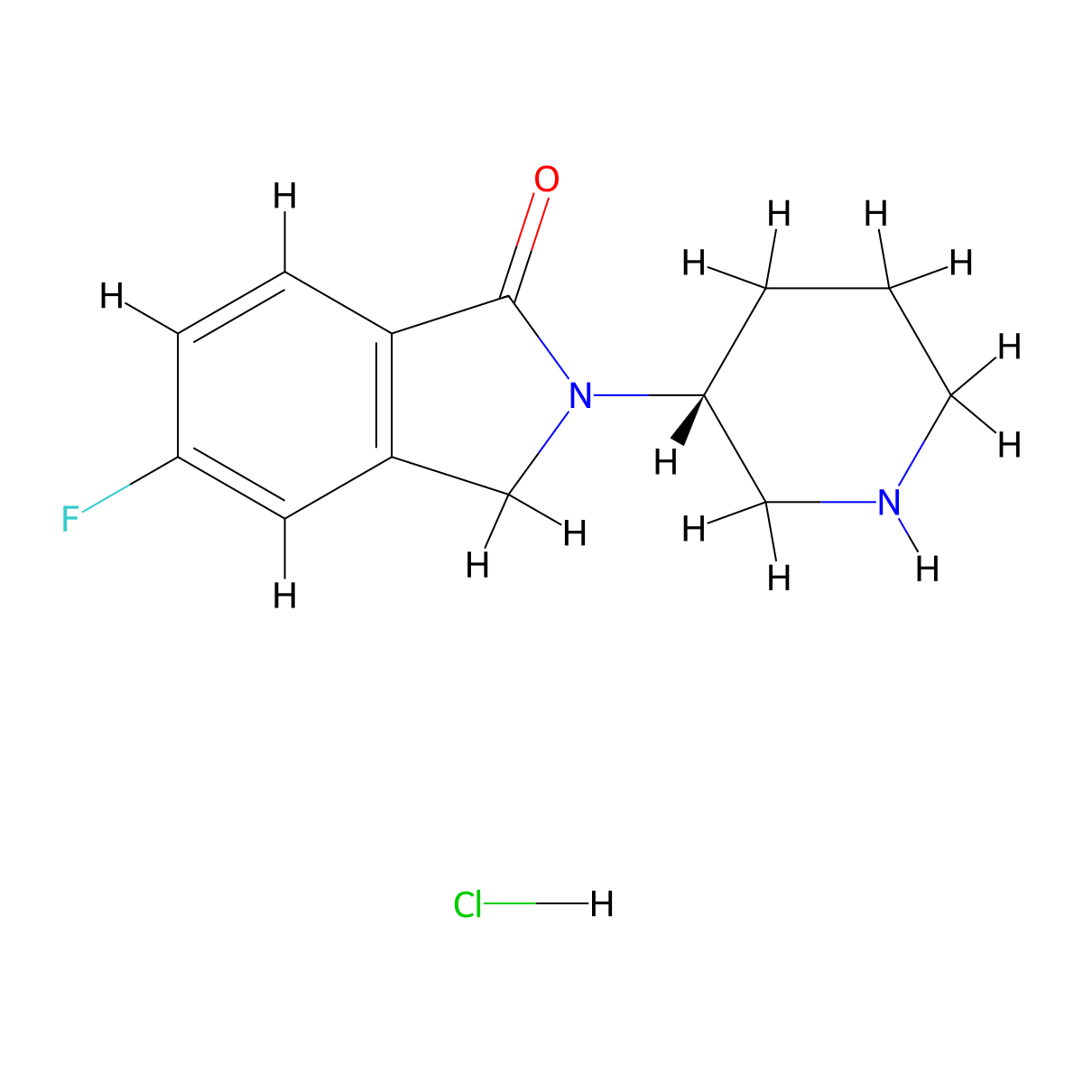 (R)-5-Fluoro-2-(piperidin-3-yl)isoindolin-1-one hydrochloride molecular structure, CAS 1786809-08-2