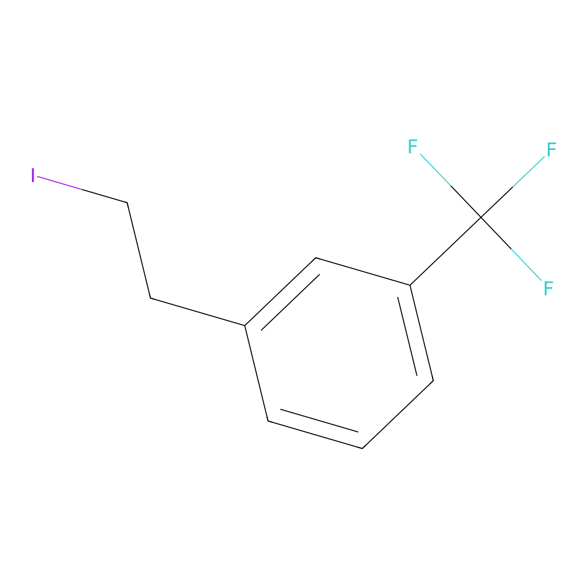 3-TrifluoromethylphenEthyl iodide molecular structure, CAS 178685-07-9