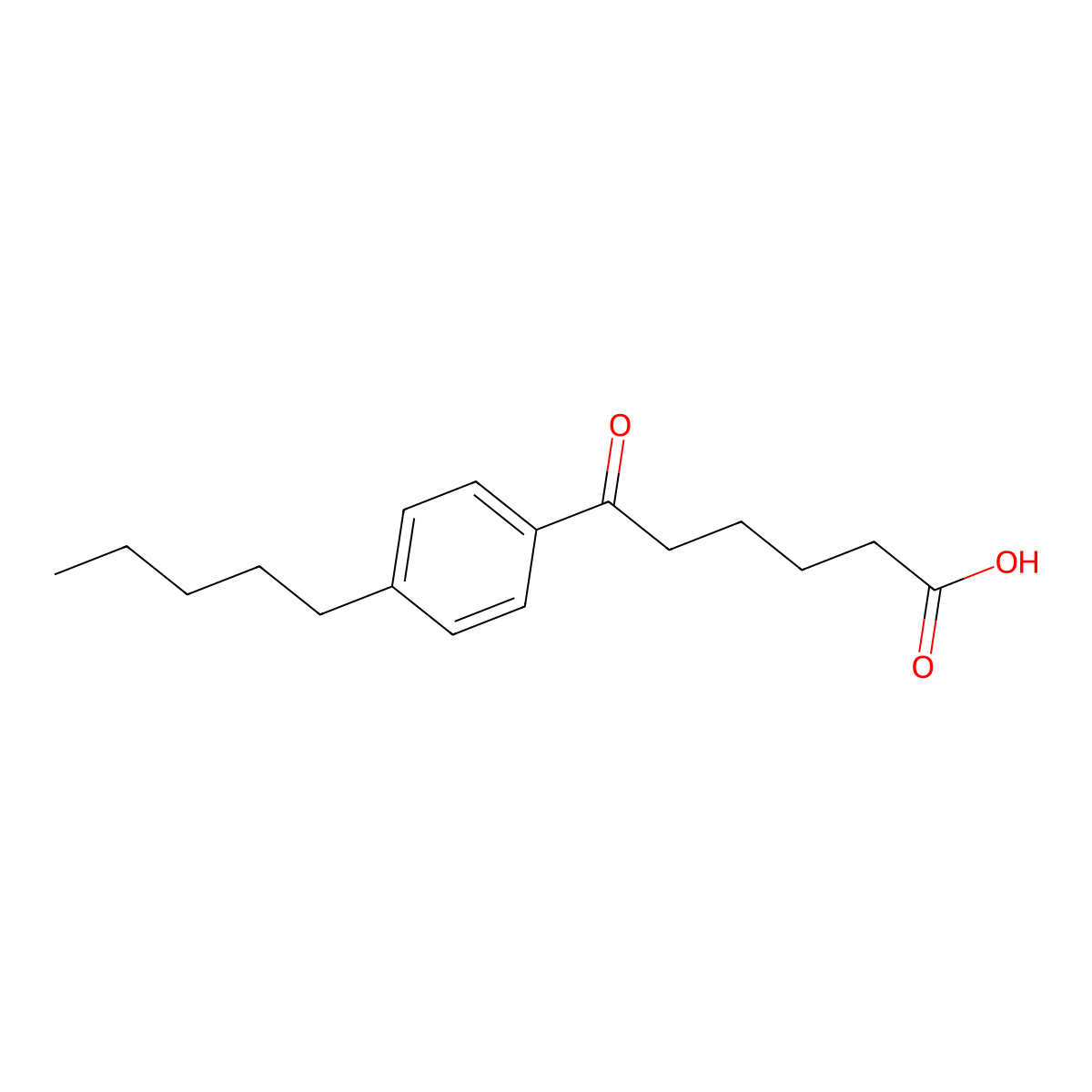 6-Oxo-6-(4-pentylphenyl)hexanoic acid molecular structure, CAS 178686-75-4