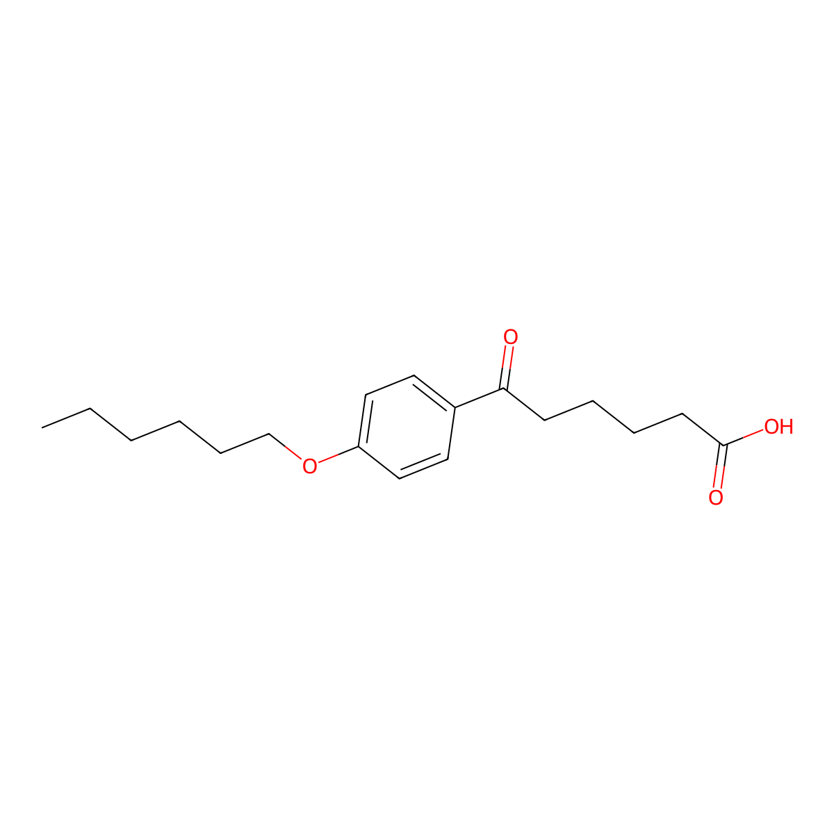 6-(4-Hexyloxyphenyl)-6-oxohexanoic acid molecular structure, CAS 178686-87-8