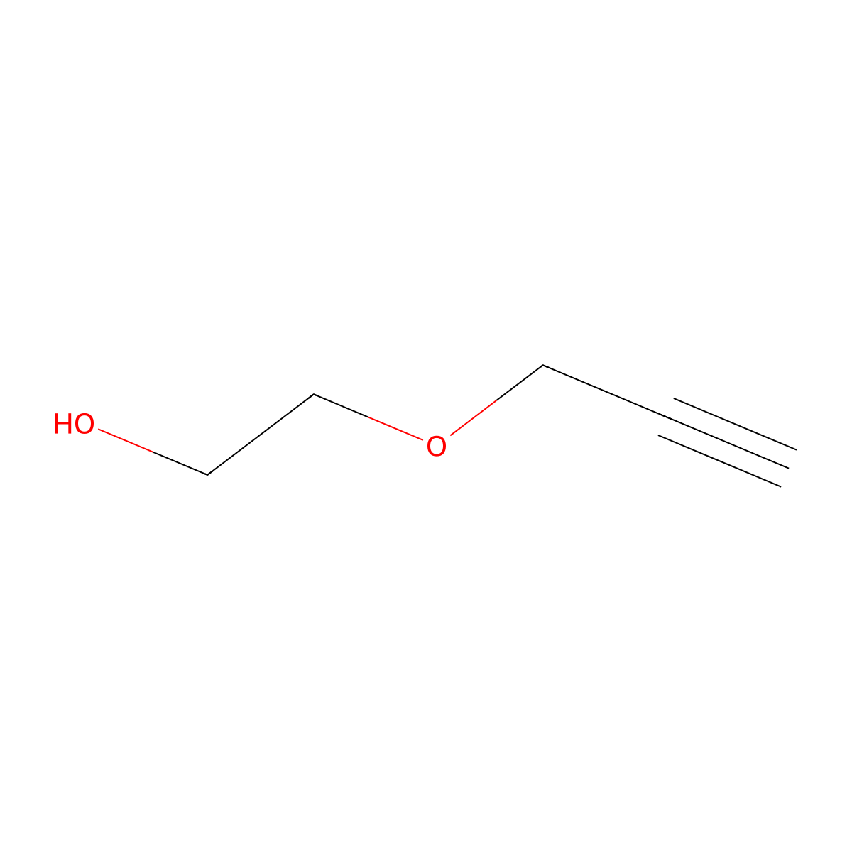 2-Propynoxyethanol molecular structure, CAS 17869-81-7