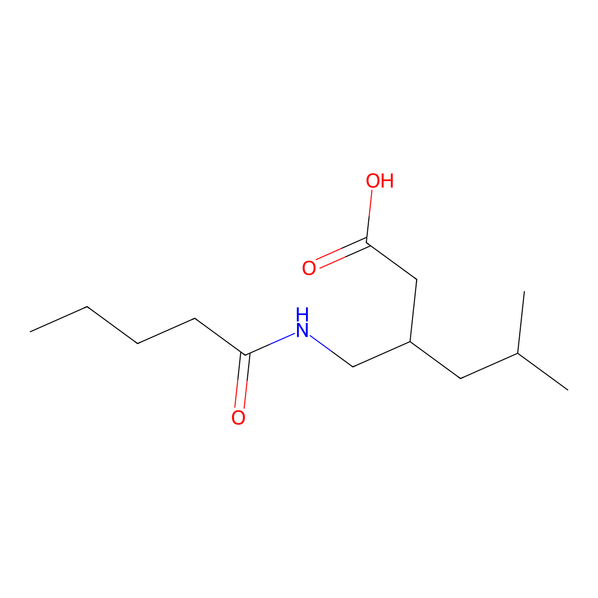 (3S)-5-methyl-3-(pentanamidomethyl)hexanoic acid molecular structure, CAS 1786905-72-3