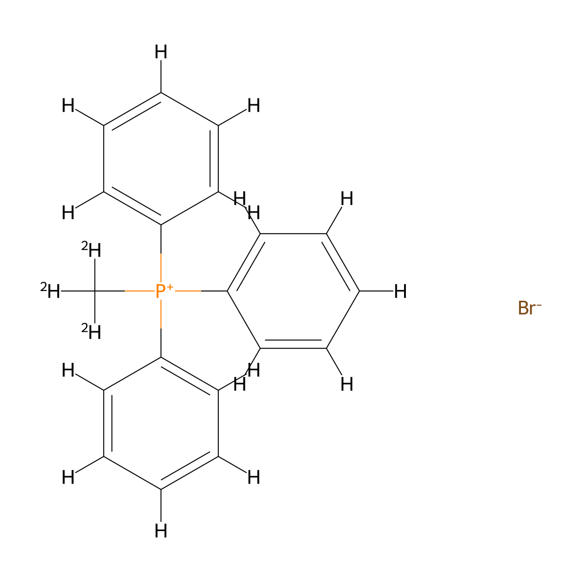 (2H3)methyltriphenylphosphonium bromide molecular structure, CAS 1787-44-6