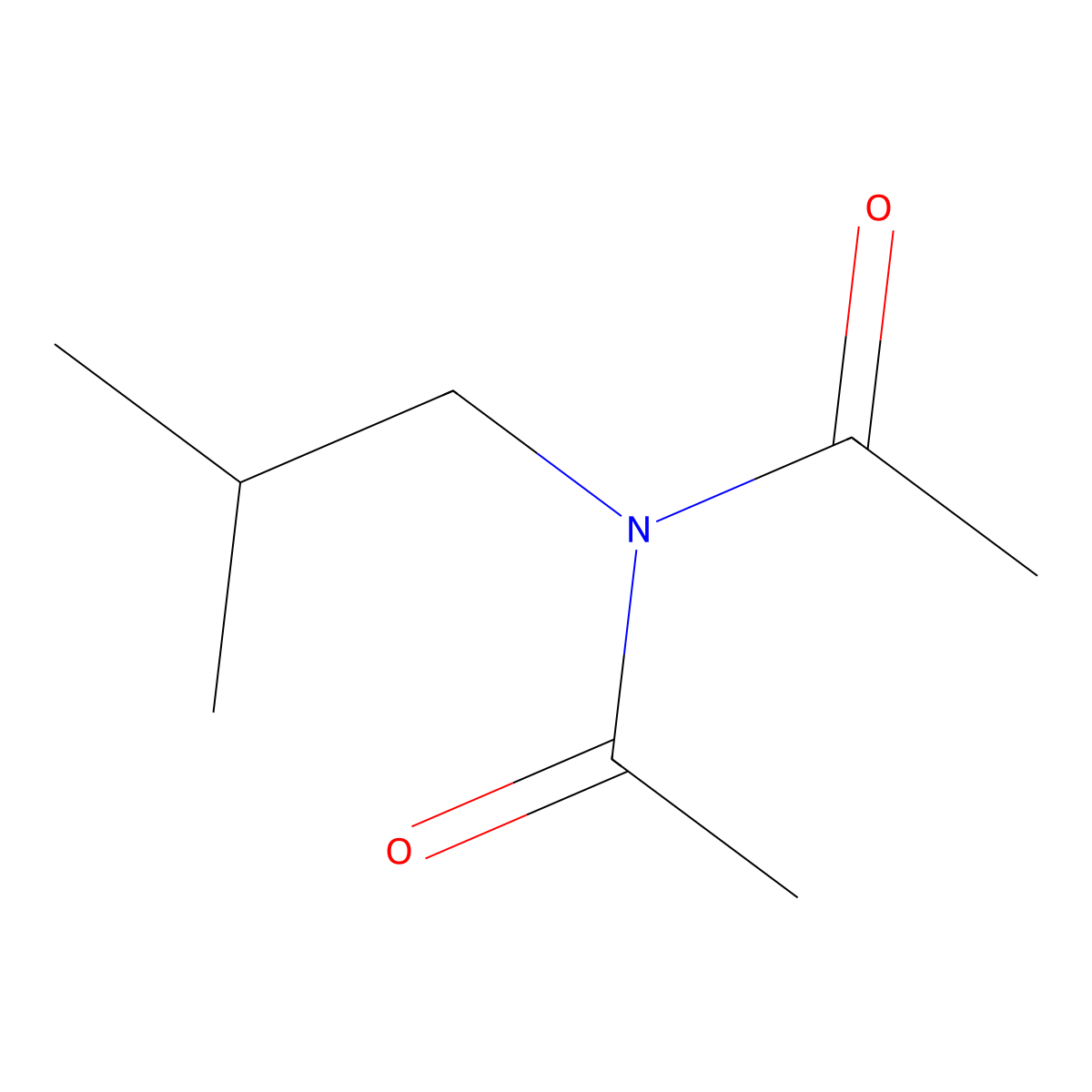 N-Acetyl-N-(2-methylpropyl)acetamide molecular structure, CAS 1787-52-6