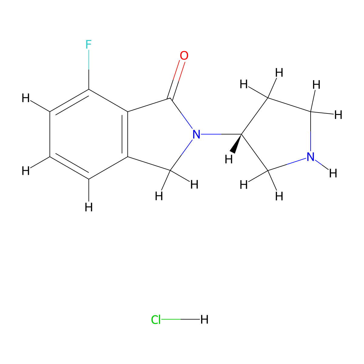 (R)-7-Fluoro-2-(pyrrolidin-3-yl)isoindolin-1-one hydrochloride molecular structure, CAS 1787079-68-8