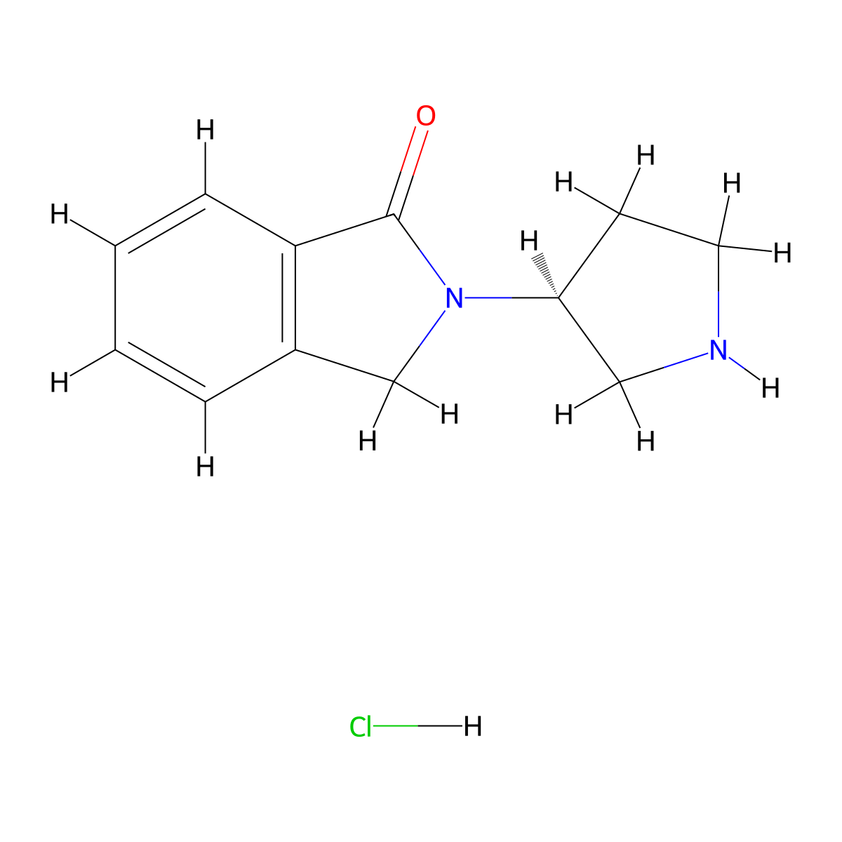 (S)-2-(Pyrrolidin-3-yl)isoindolin-1-one hydrochloride molecular structure, CAS 1787191-35-8