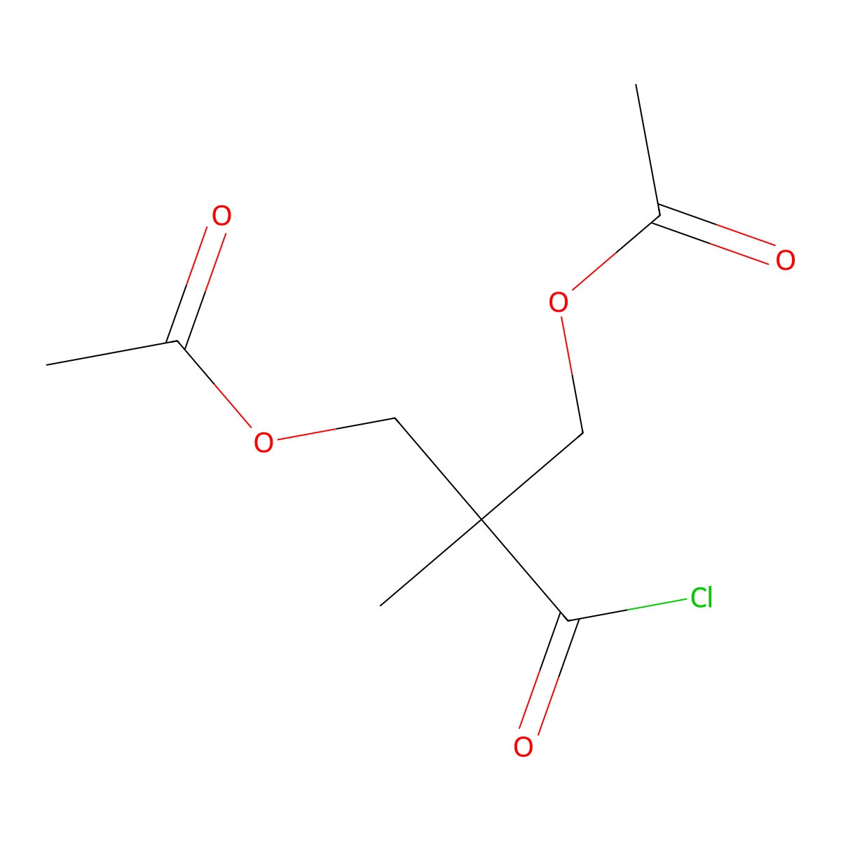 2,2-DI(Acetoxymethyl)propionyl chloride molecular structure, CAS 17872-59-2