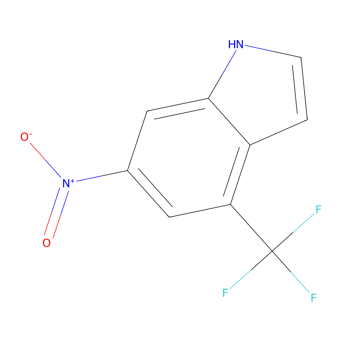 6-Nitro-4-(trifluoromethyl)-1H-indole molecular structure, CAS 1787220-10-3