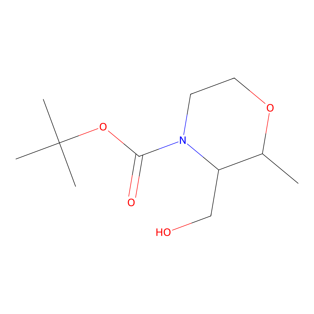 tert-Butyl (2R,3R)-3-(hydroxymethyl)-2-methylmorpholine-4-carboxylate molecular structure, CAS 1787250-17-2