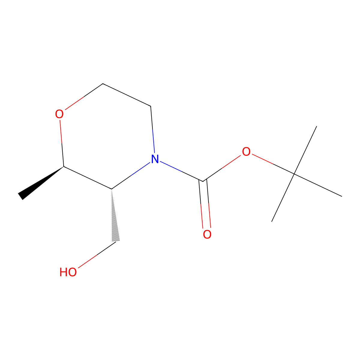 tert-Butyl (2R,3R)-3-(hydroxymethyl)-2-methylmorpholine-4-carboxylate molecular structure, CAS 1787250-17-2