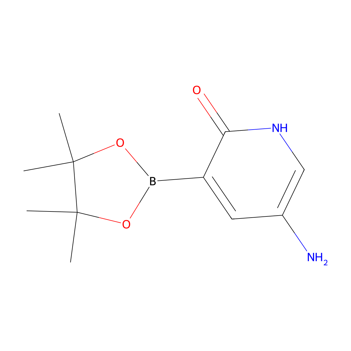 5-Amino-3-(tetramethyl-1,3,2-dioxaborolan-2-yl)pyridin-2-ol molecular structure, CAS 1787251-98-2