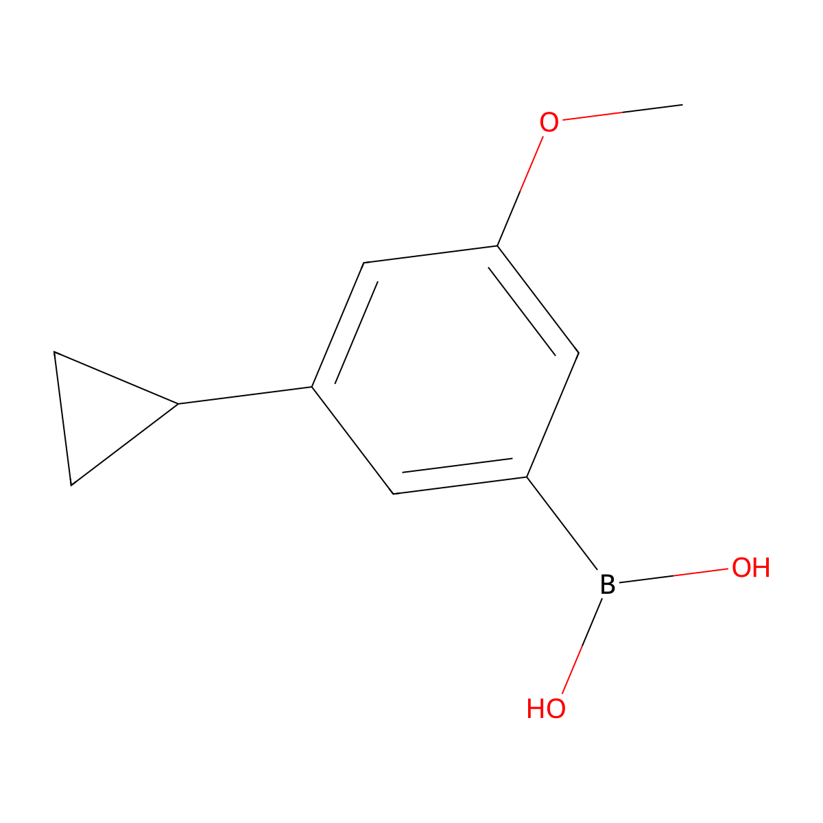 (3-Cyclopropyl-5-methoxyphenyl)boronic acid molecular structure, CAS 1787258-63-2