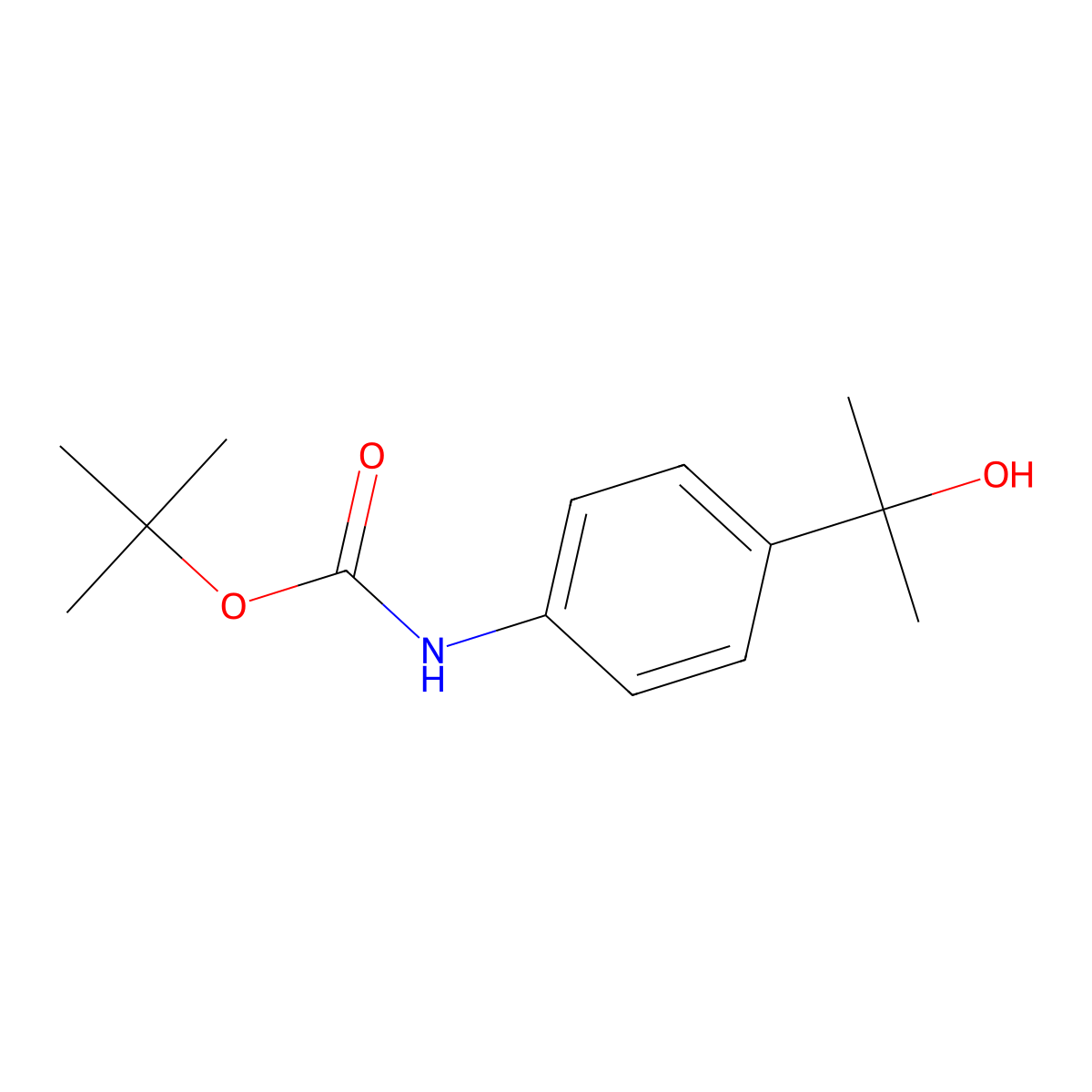 tert-Butyl (4-(2-hydroxypropan-2-yl)phenyl)carbamate molecular structure, CAS 1787261-03-3