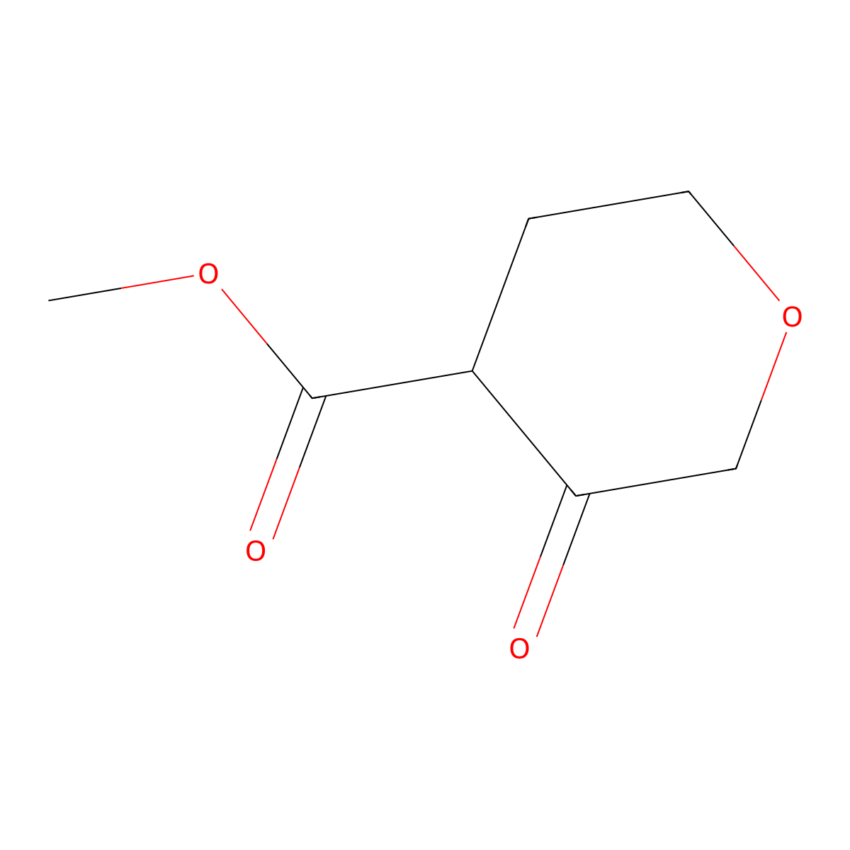 Methyl 3-oxooxane-4-carboxylate molecular structure, CAS 1787263-94-8
