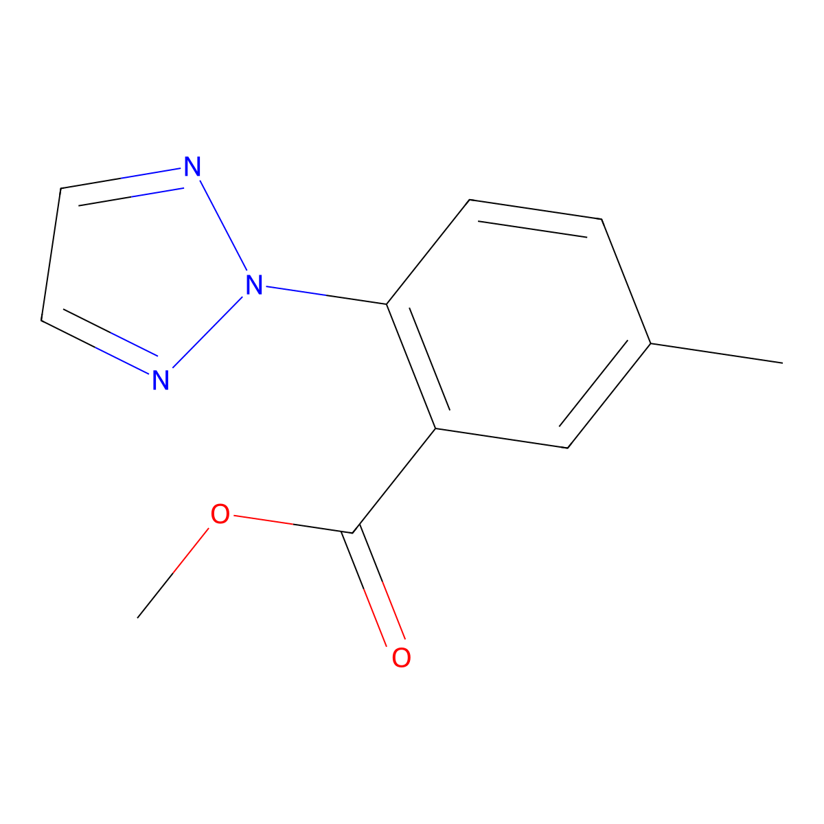 Methyl 5-methyl-2-(2H-1,2,3-triazol-2-yl)benzoate molecular structure, CAS 1787266-70-9