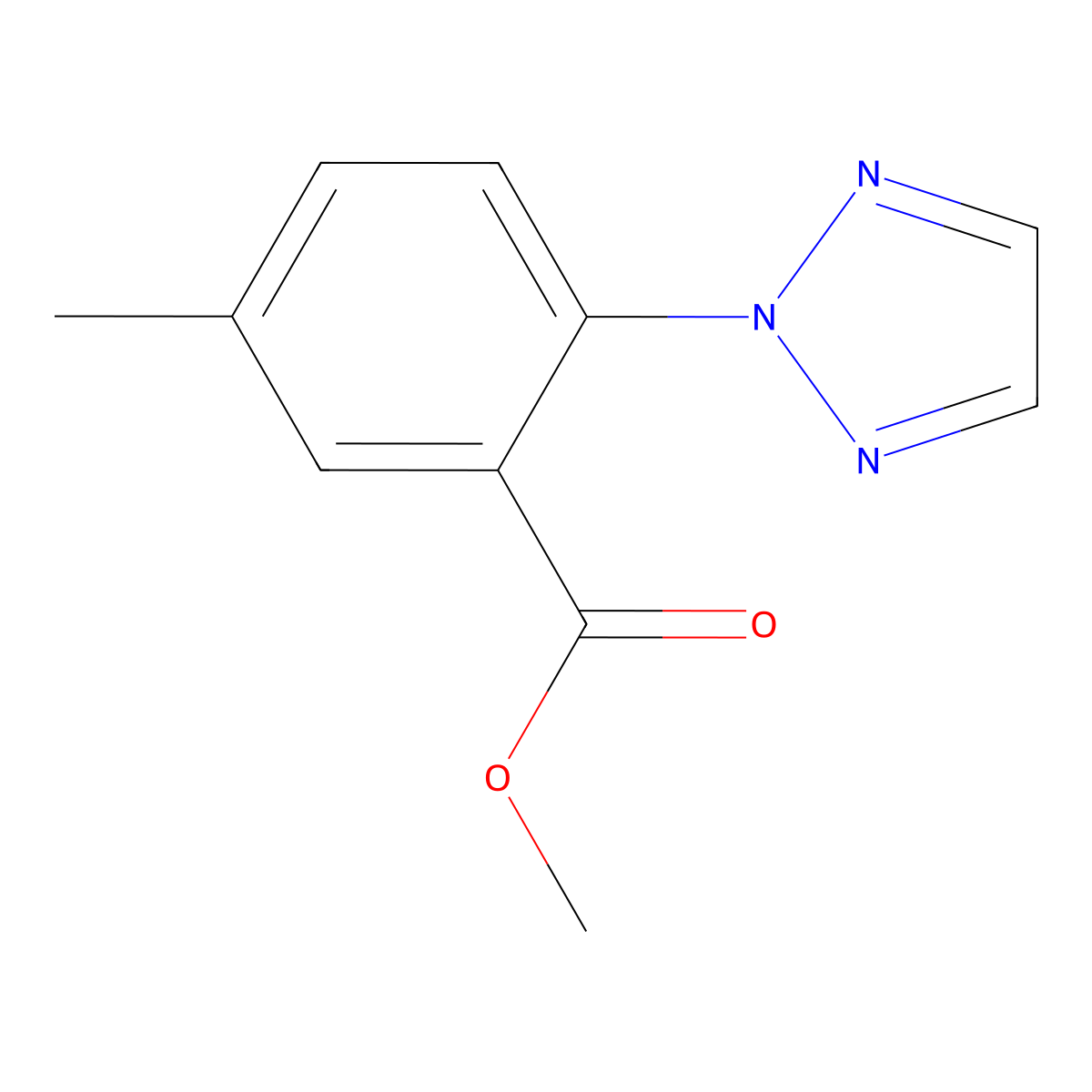 Methyl 5-methyl-2-(2H-1,2,3-triazol-2-yl)benzoate molecular structure, CAS 1787266-70-9