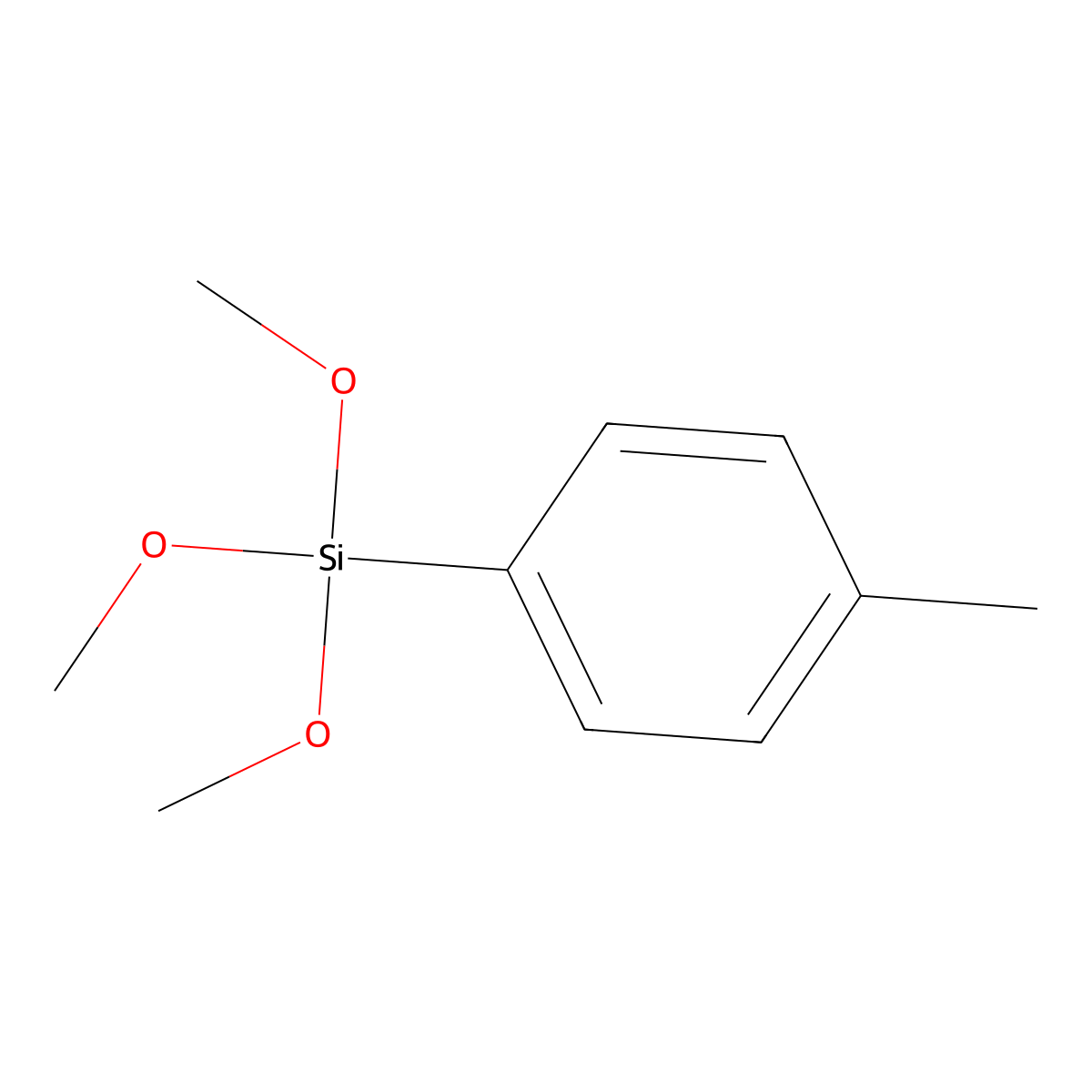 Trimethoxy(p-tolyl)silane molecular structure, CAS 17873-01-7