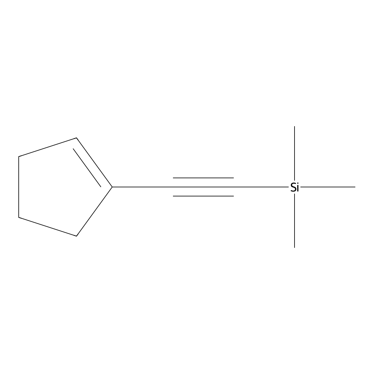1-[2-(Trimethylsilyl)ethynyl]cyclopentene molecular structure, CAS 17873-33-5