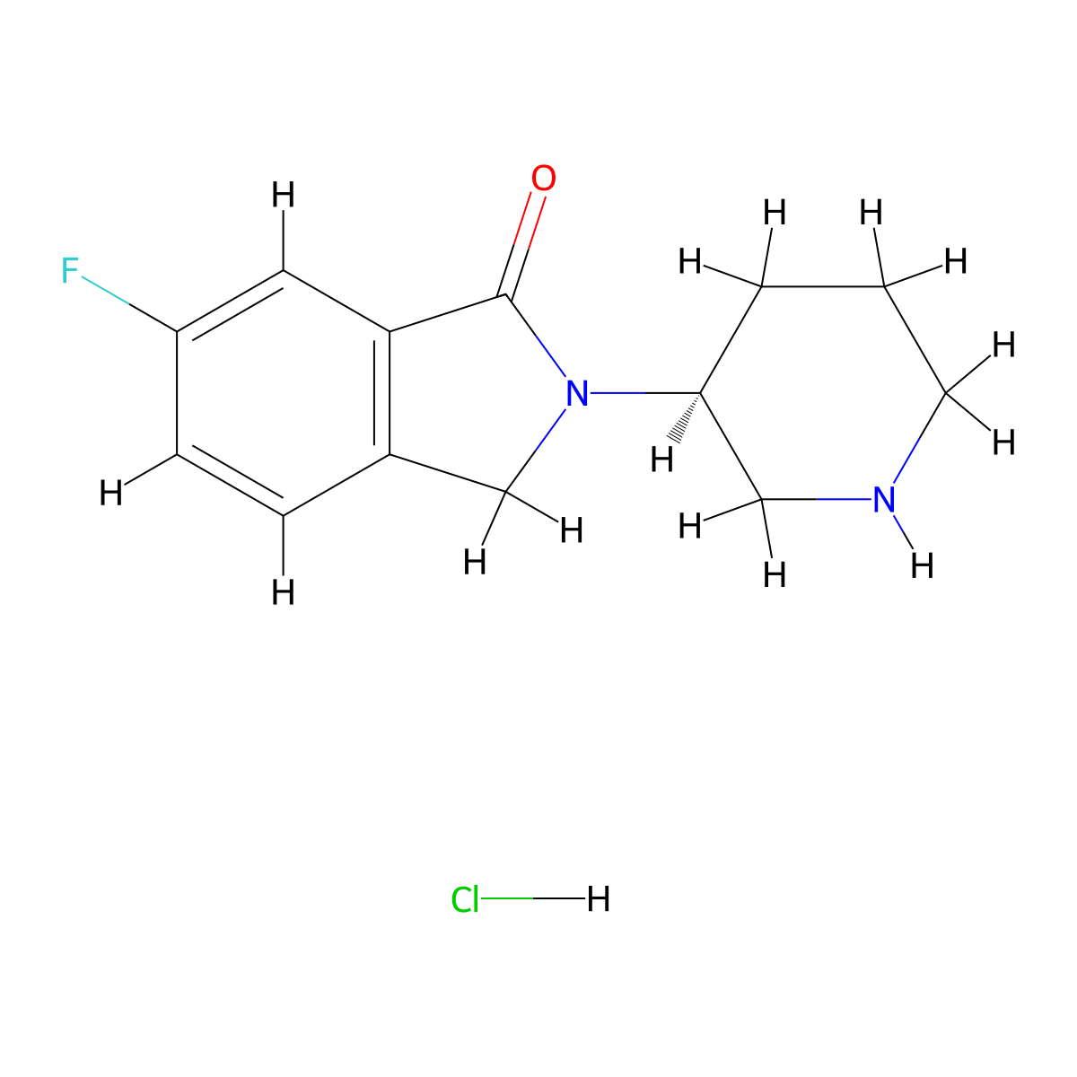 (S)-6-Fluoro-2-(piperidin-3-yl)isoindolin-1-one hydrochloride molecular structure, CAS 1787331-47-8