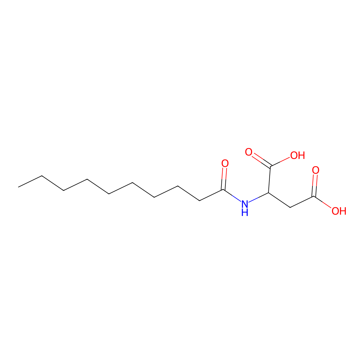 (2R)-2-decanamidobutanedioicacid molecular structure, CAS 1787337-85-2