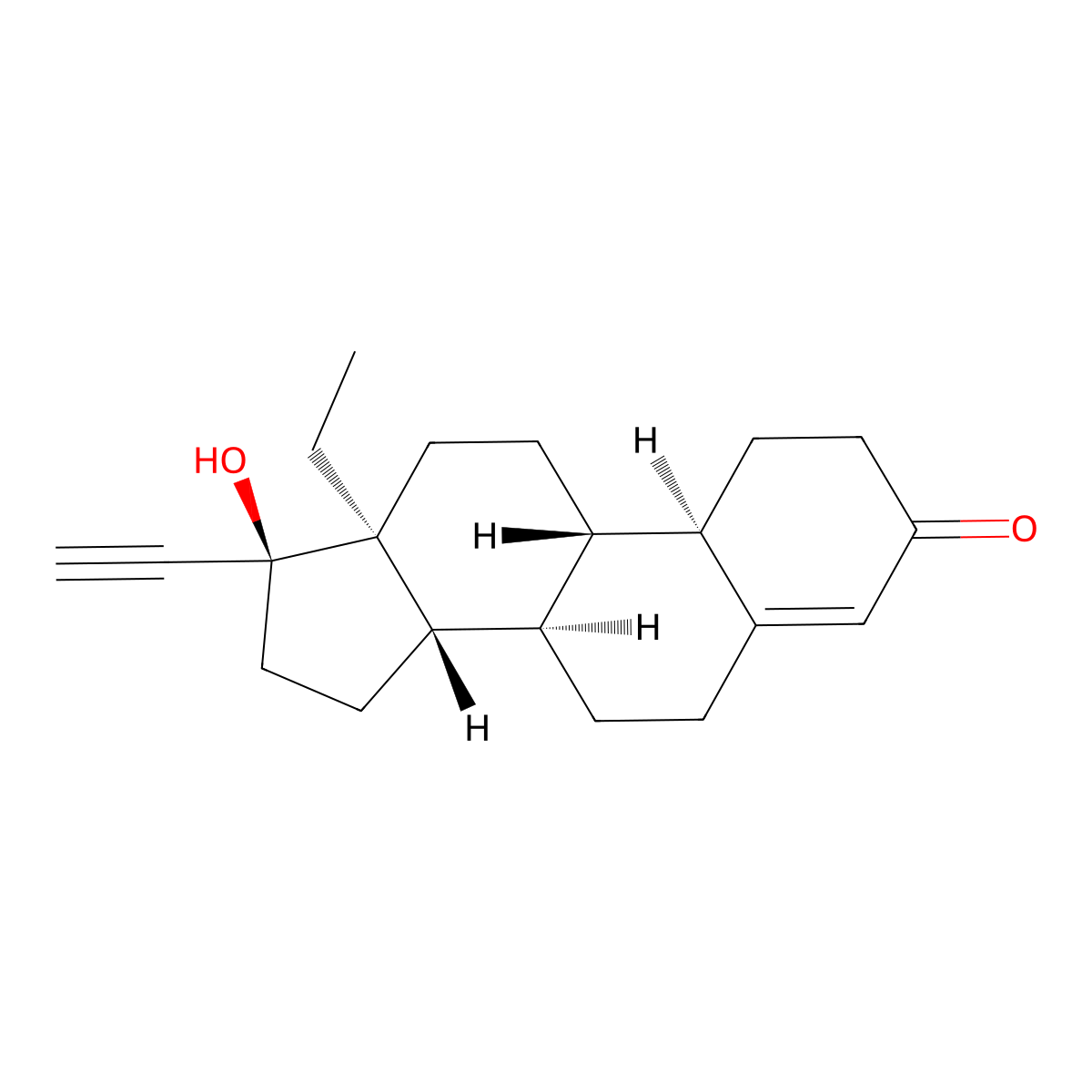 Epilevonorgestrel molecular structure, CAS 178737-52-5