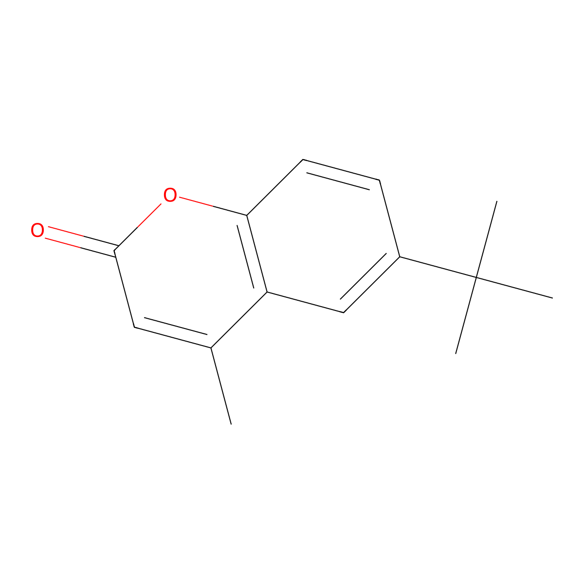 6-tert-Butyl-4-methylcoumarin molecular structure, CAS 17874-32-7
