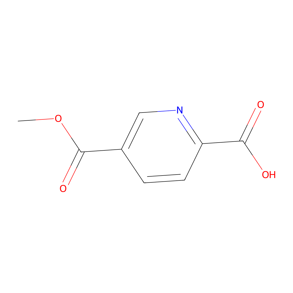 5-(Methoxycarbonyl)pyridine-2-carboxylic acid molecular structure, CAS 17874-79-2