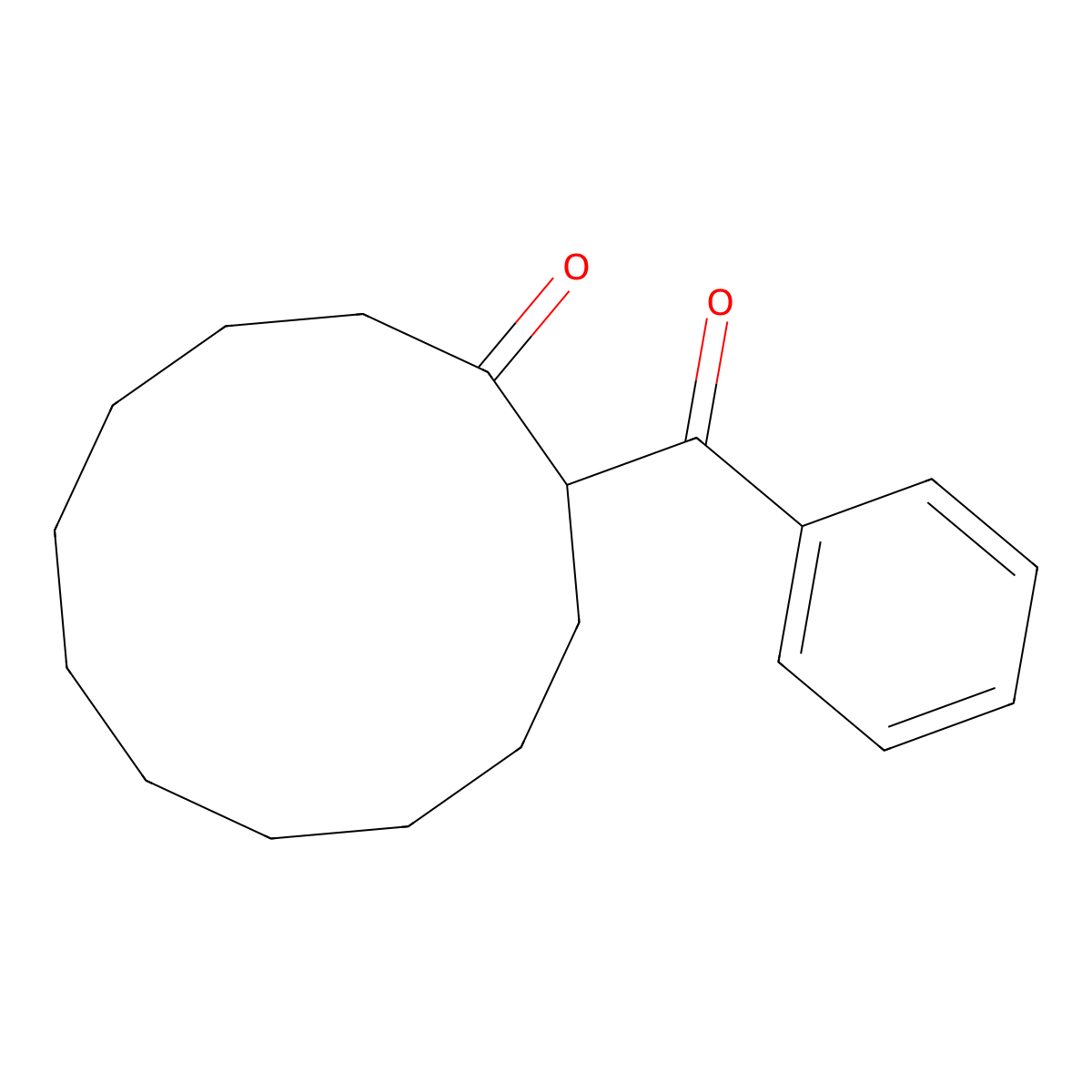 2-Benzoyl-1-cyclododecanone molecular structure, CAS 17874-84-9