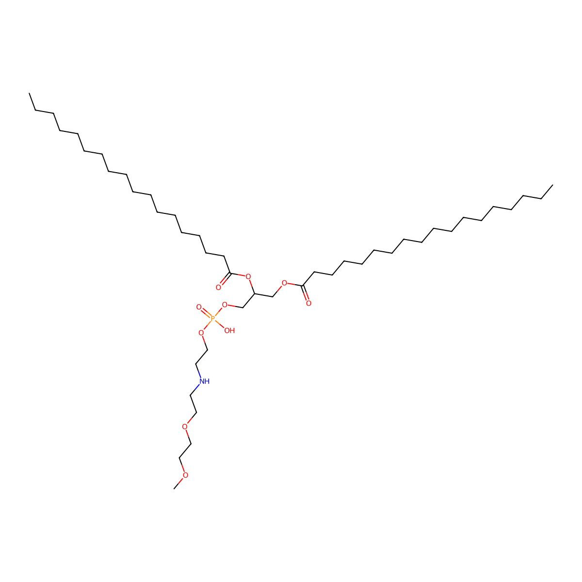 Poly(oxy-1,2-ethanediyl), alpha-[7-hydroxy-7-oxido-13-oxo-10-[(1-oxooctadecyl)oxy]-6,8,12-trioxa-3-aza-7-phosphatriacont-1-yl]-omega-methoxy- molecular structure, CAS 178744-28-0