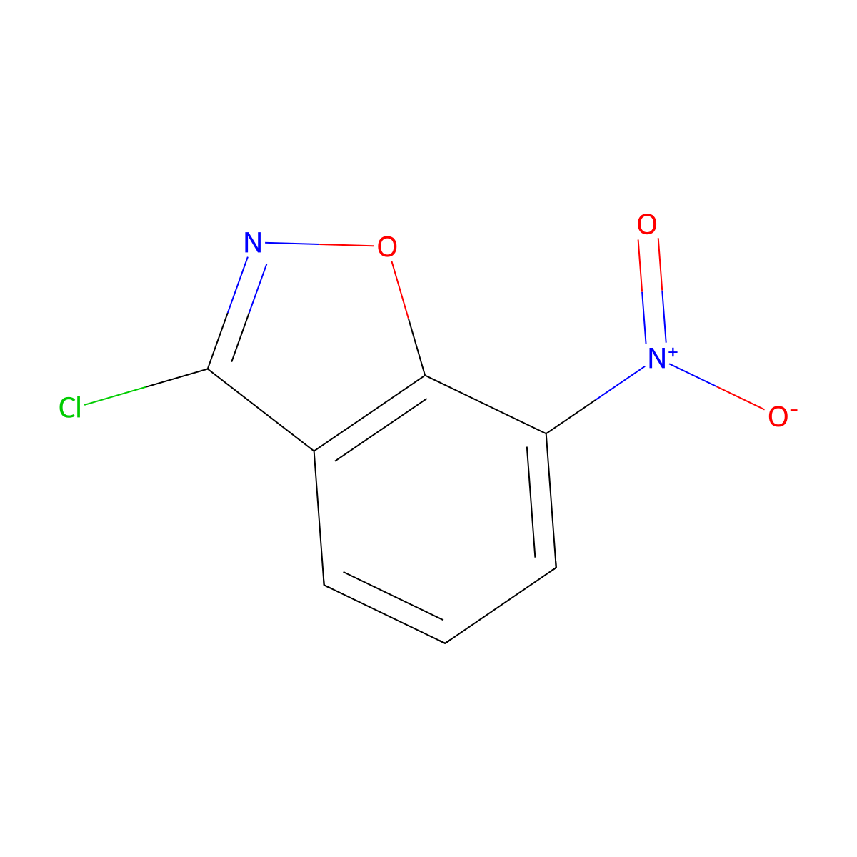 3-Chloro-7-nitro-1,2-benzisoxazole molecular structure, CAS 178747-55-2