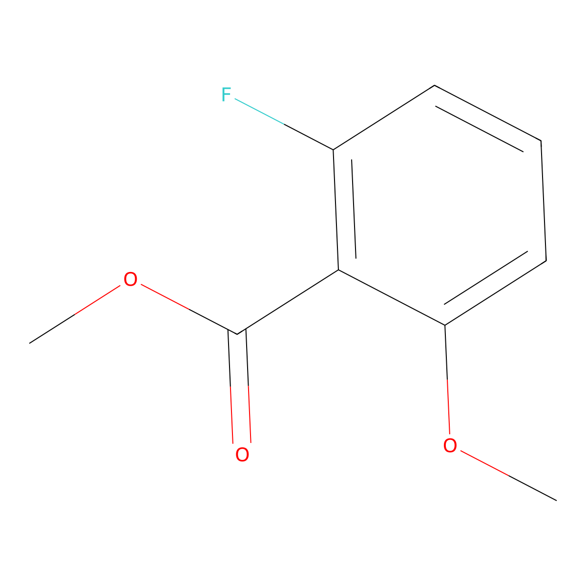 Methyl 2-fluoro-6-methoxybenzoate molecular structure, CAS 178747-79-0