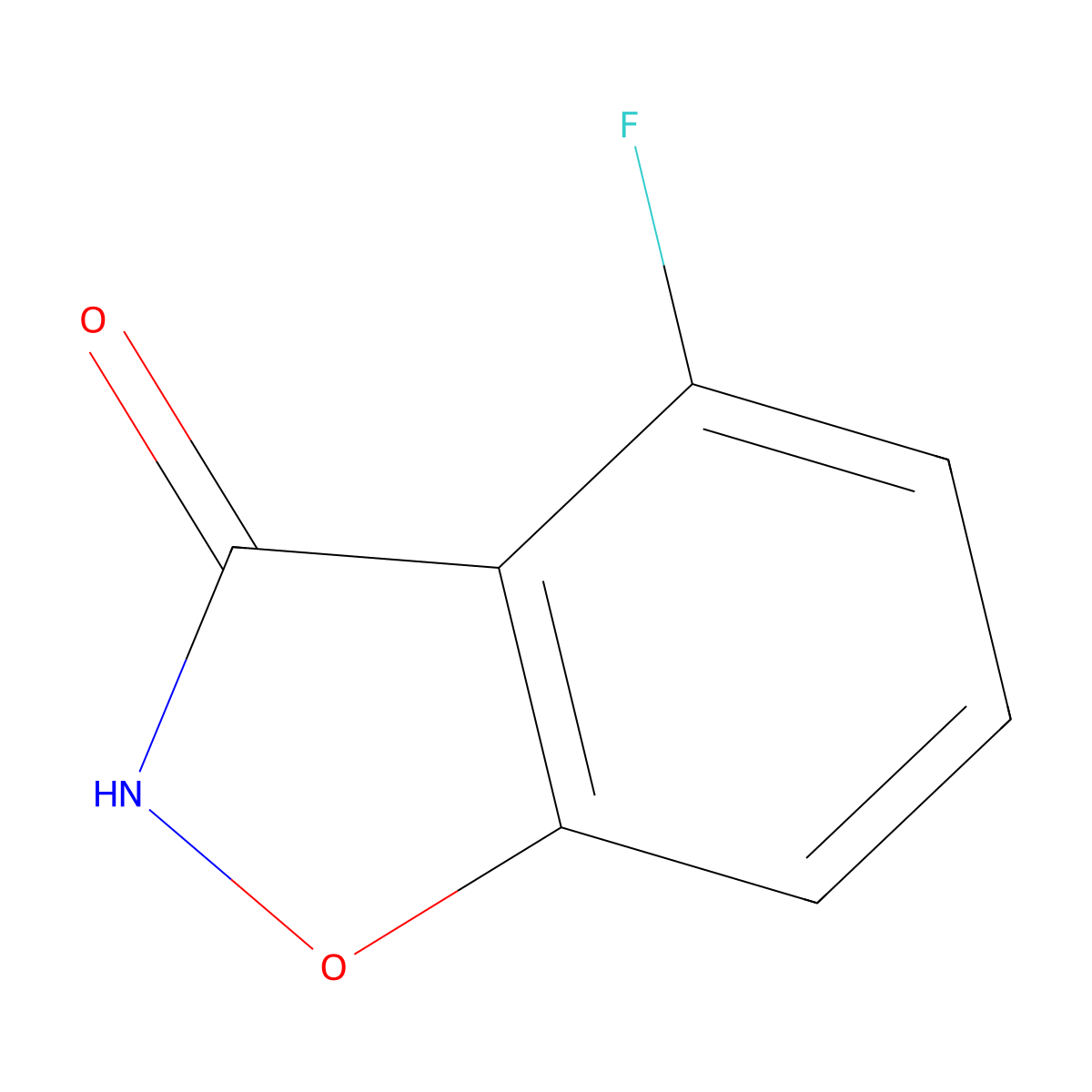 4-Fluoro-1,2-benzoxazol-3-ol molecular structure, CAS 178747-83-6