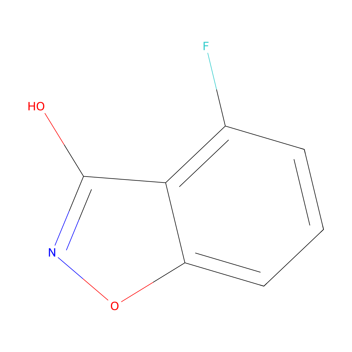 4-Fluoro-1,2-benzoxazol-3-ol molecular structure, CAS 178747-83-6