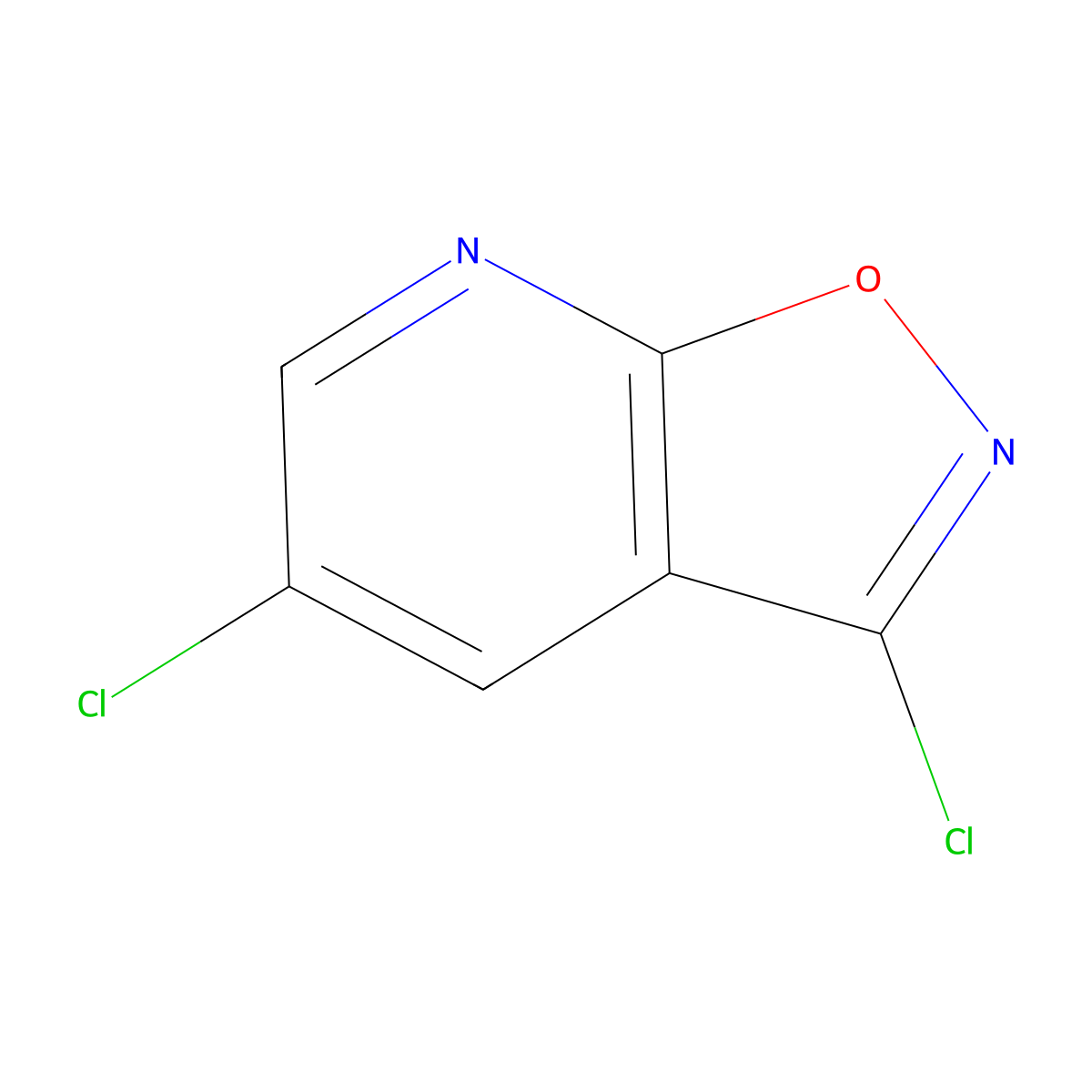3,5-Dichloroisoxazolo[5,4-b]pyridine molecular structure, CAS 178747-91-6