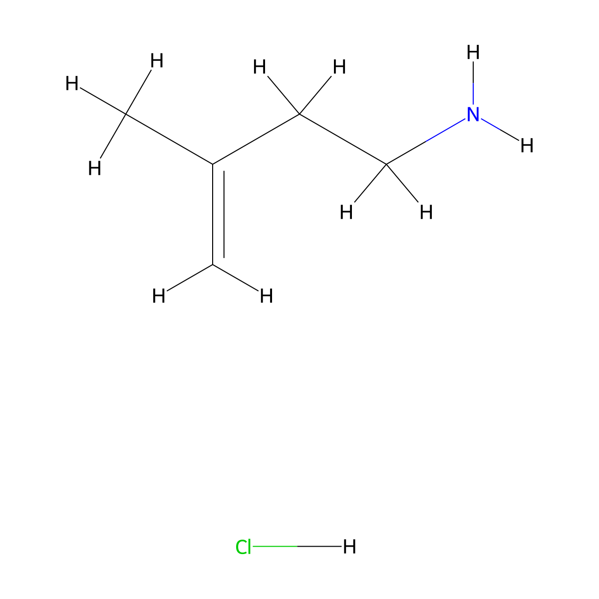 3-Methylbut-3-en-1-amine hydrochloride molecular structure, CAS 17875-22-8