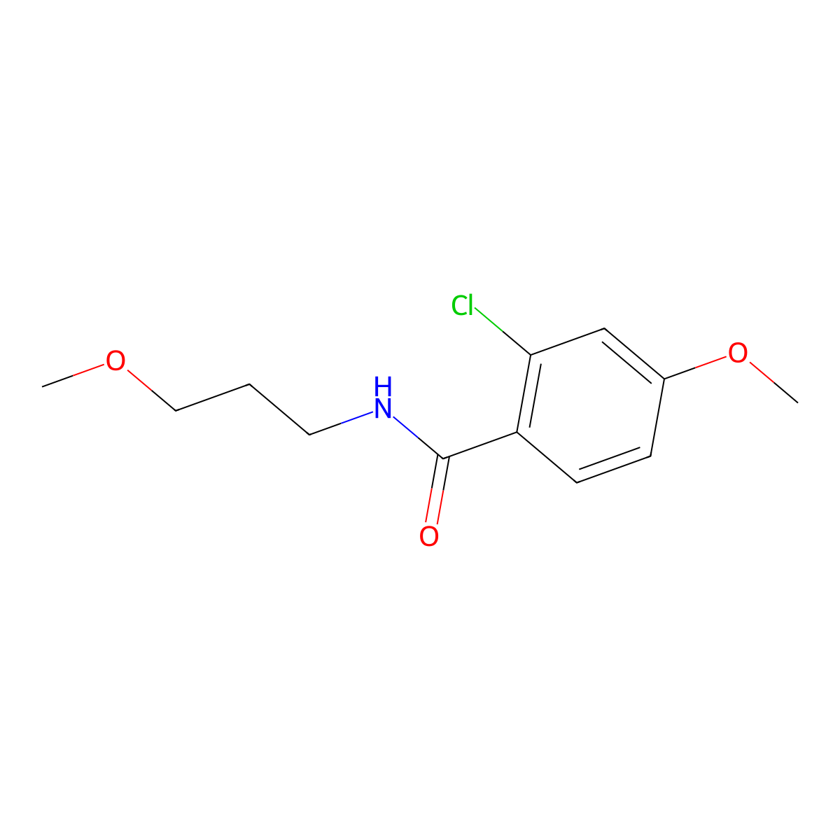 2-Chloro-4-methoxy-N-(3-methoxypropyl)benzamide molecular structure, CAS 1787548-98-4