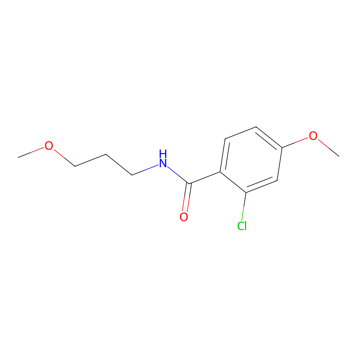 2-Chloro-4-methoxy-N-(3-methoxypropyl)benzamide molecular structure, CAS 1787548-98-4