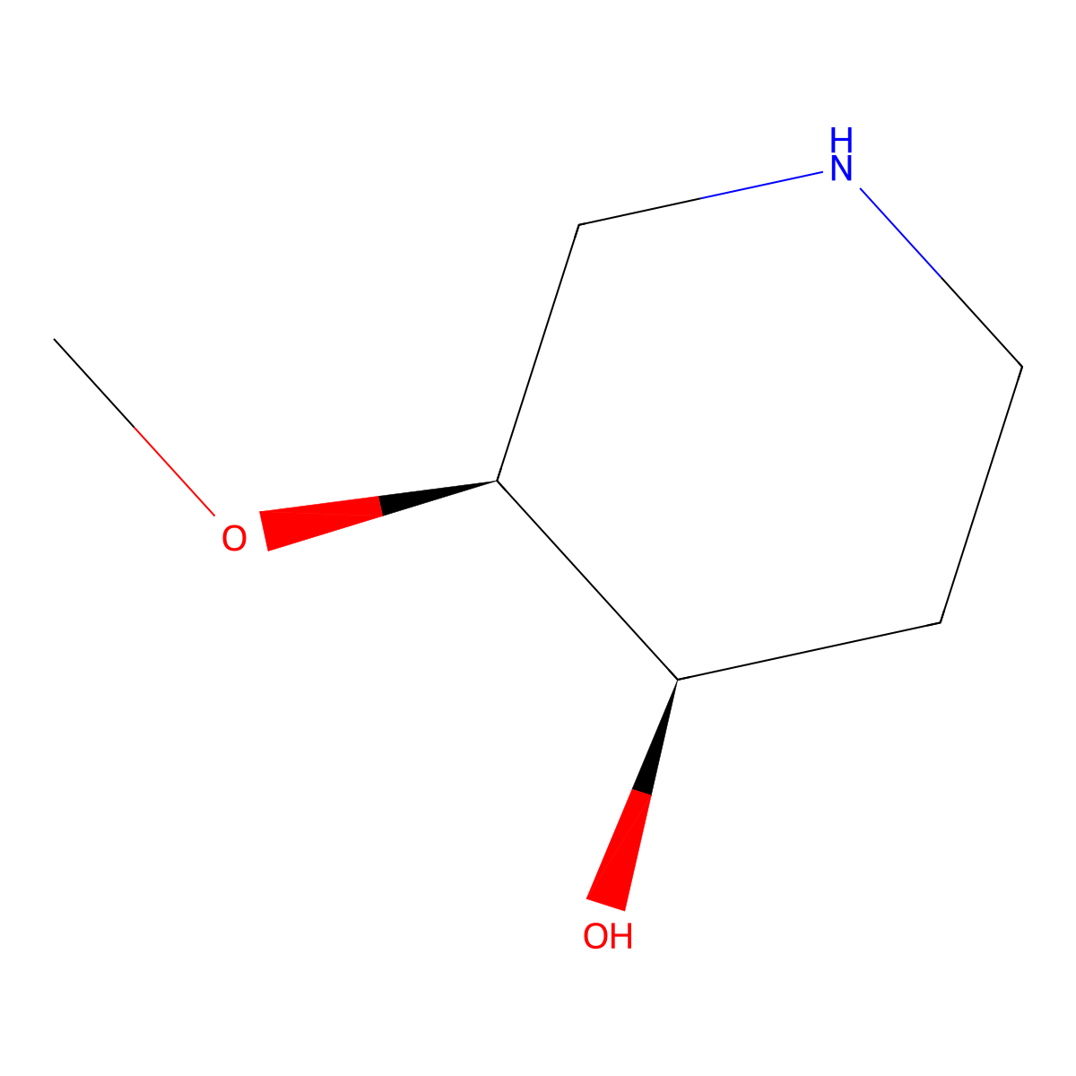 (3S,4R)-3-methoxypiperidin-4-ol molecular structure, CAS 178759-92-7