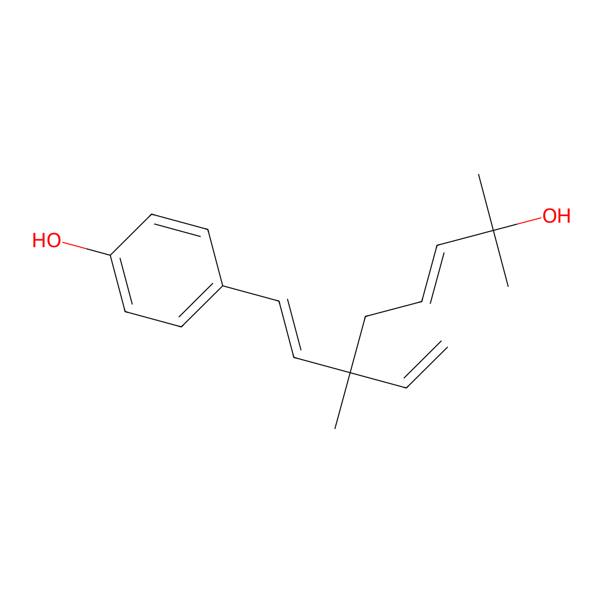 4-[(3S)-3-ethenyl-7-hydroxy-3,7-dimethylocta-1,5-dienyl]phenol molecular structure, CAS 178765-49-6