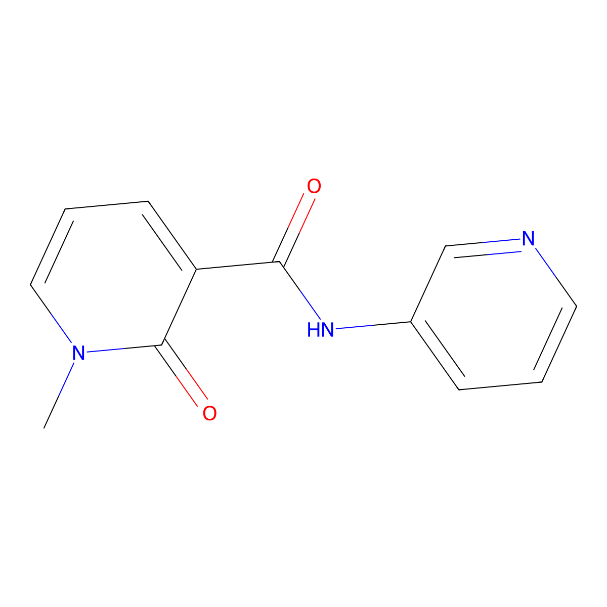 1-methyl-2-oxo-N-(pyridin-3-yl)-1,2-dihydropyridine-3-carboxamide molecular structure, CAS 1787663-60-8