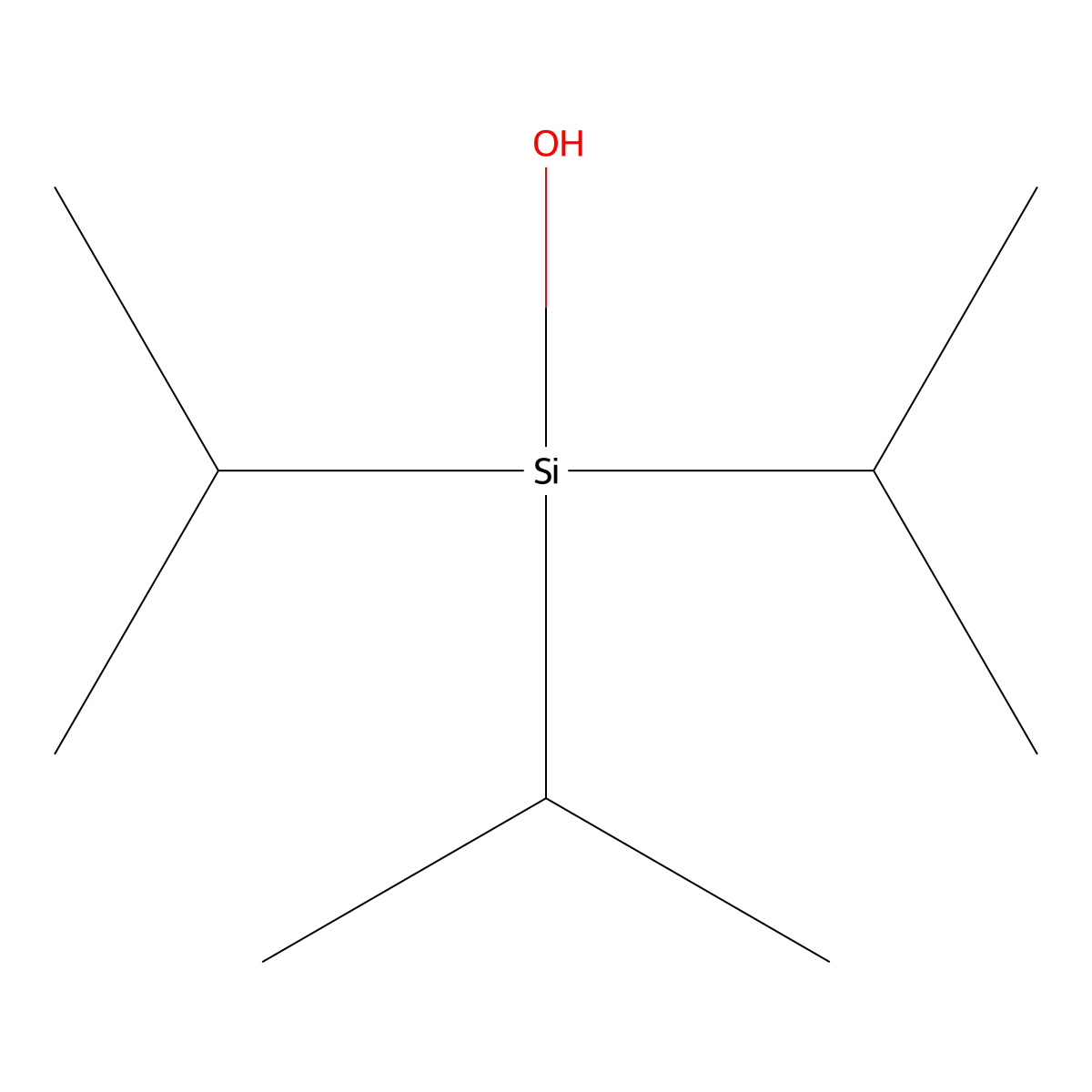 1,1,1-Tris(1-methylethyl)silanol molecular structure, CAS 17877-23-5