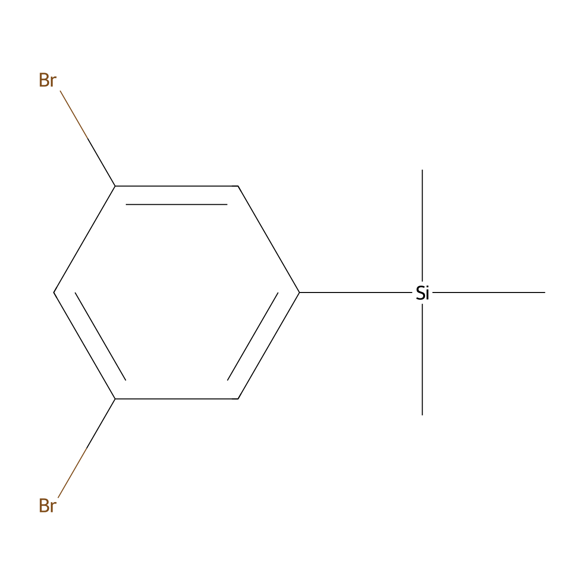 3,5-Dibromo-1-trimethylsilylbenzene molecular structure, CAS 17878-23-8