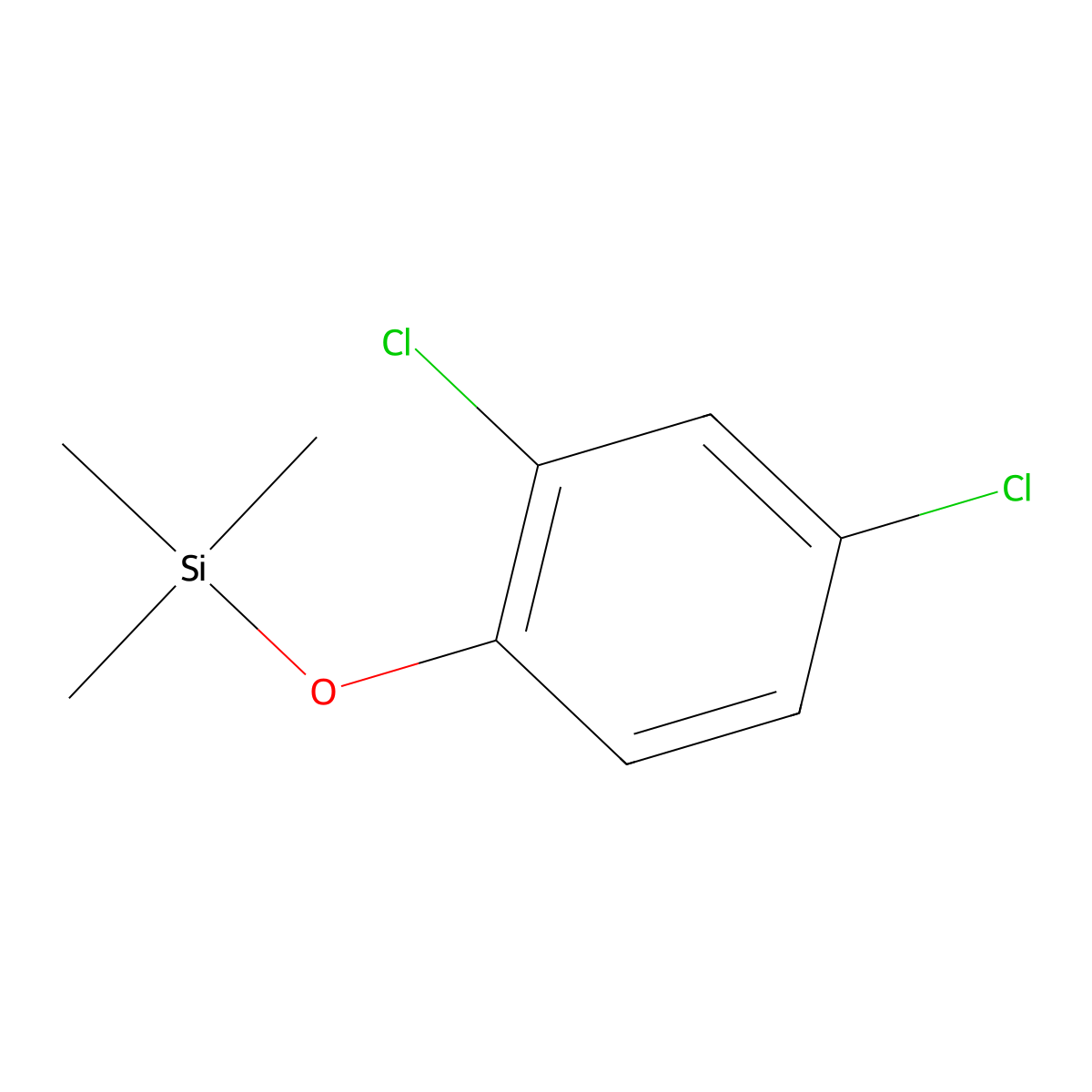 (2,4-Dichlorophenoxy)trimethylsilane molecular structure, CAS 17878-30-7