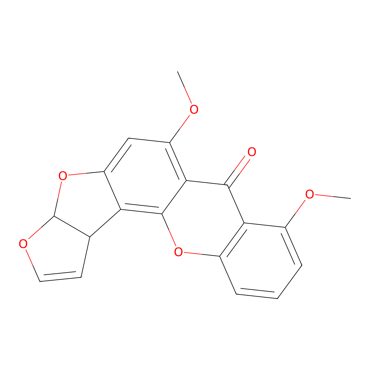 O-Methylsterigmatocystin molecular structure, CAS 17878-69-2
