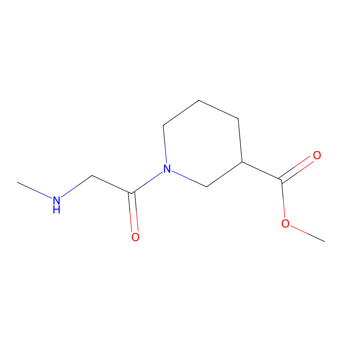 Methyl 1-[2-(methylamino)acetyl]piperidine-3-carboxylate molecular structure, CAS 1787845-88-8